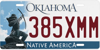 OK license plate 385XMM