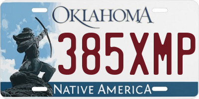 OK license plate 385XMP