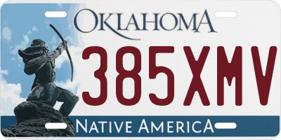 OK license plate 385XMV