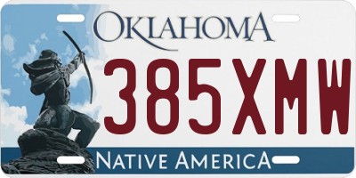 OK license plate 385XMW