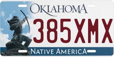 OK license plate 385XMX