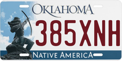 OK license plate 385XNH