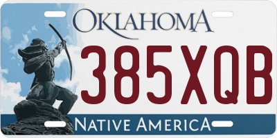 OK license plate 385XQB