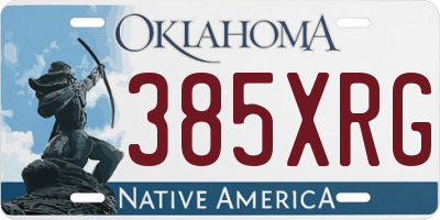OK license plate 385XRG