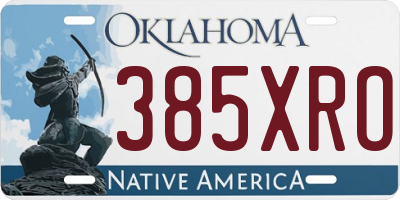 OK license plate 385XRO