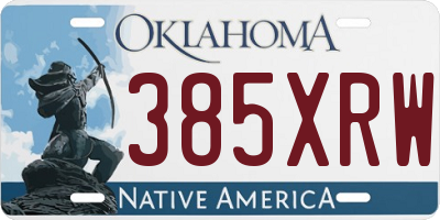 OK license plate 385XRW