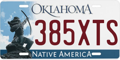 OK license plate 385XTS