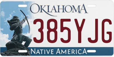 OK license plate 385YJG