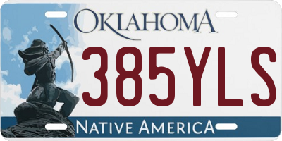 OK license plate 385YLS
