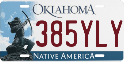 OK license plate 385YLY