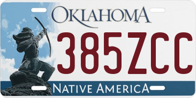 OK license plate 385ZCC