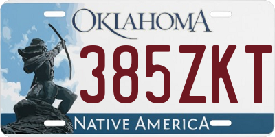 OK license plate 385ZKT