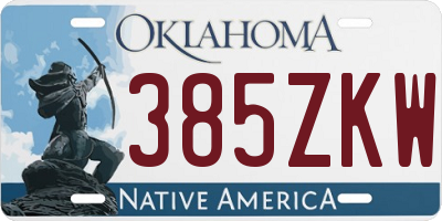 OK license plate 385ZKW