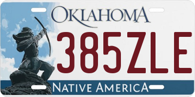 OK license plate 385ZLE