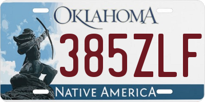 OK license plate 385ZLF