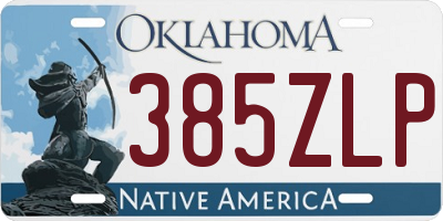 OK license plate 385ZLP