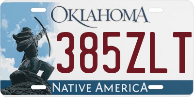 OK license plate 385ZLT