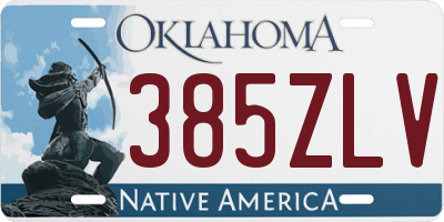 OK license plate 385ZLV