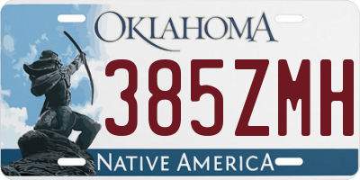 OK license plate 385ZMH