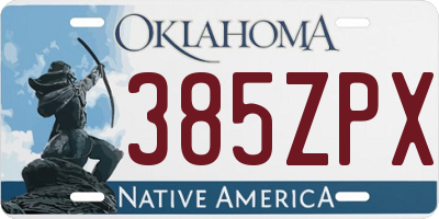 OK license plate 385ZPX
