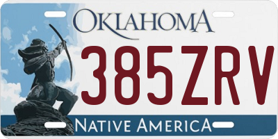 OK license plate 385ZRV