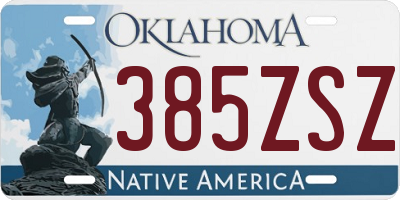 OK license plate 385ZSZ