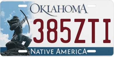 OK license plate 385ZTI
