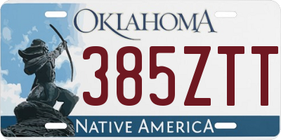 OK license plate 385ZTT