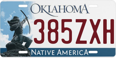 OK license plate 385ZXH