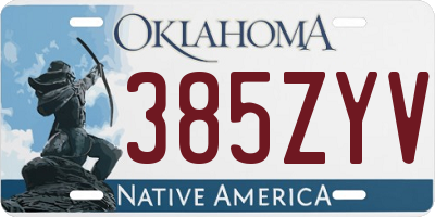 OK license plate 385ZYV