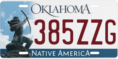 OK license plate 385ZZG