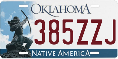 OK license plate 385ZZJ