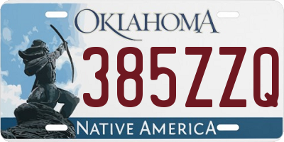 OK license plate 385ZZQ