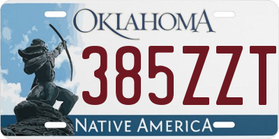 OK license plate 385ZZT