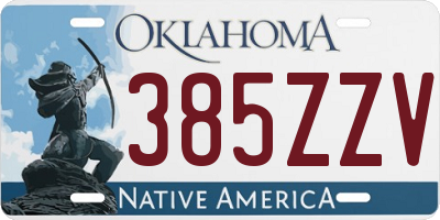 OK license plate 385ZZV