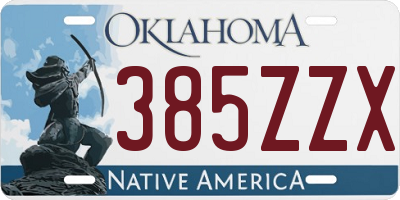 OK license plate 385ZZX