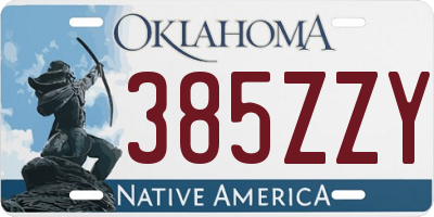 OK license plate 385ZZY