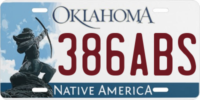 OK license plate 386ABS