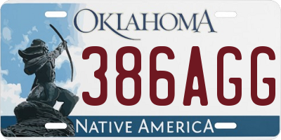 OK license plate 386AGG