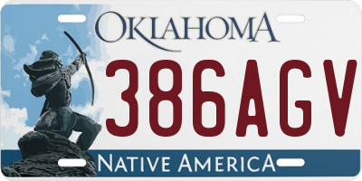 OK license plate 386AGV