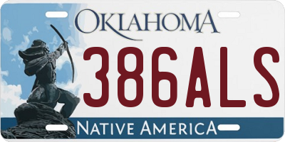 OK license plate 386ALS