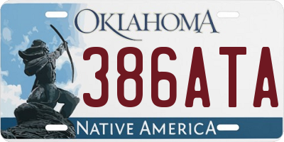 OK license plate 386ATA