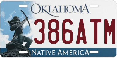 OK license plate 386ATM