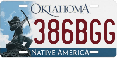 OK license plate 386BGG