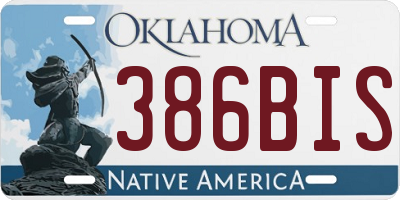 OK license plate 386BIS