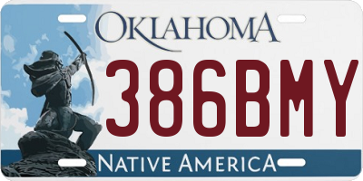 OK license plate 386BMY