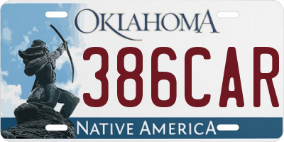 OK license plate 386CAR