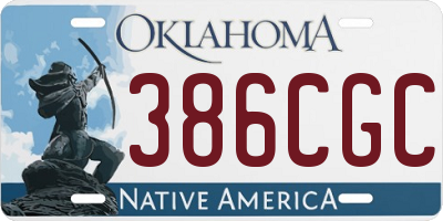 OK license plate 386CGC