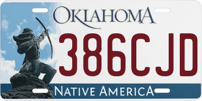 OK license plate 386CJD