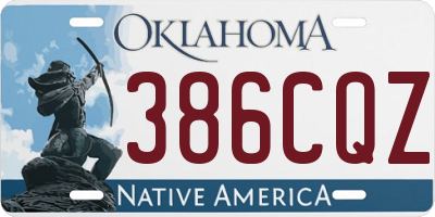 OK license plate 386CQZ